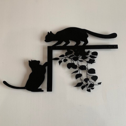 Cats Playing - Metal Wall Art Rusper & Pines