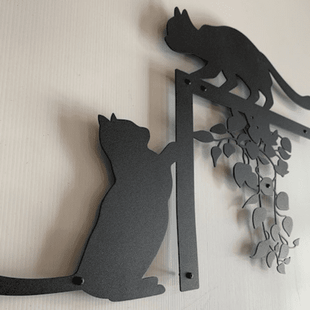 Cats Playing - Metal Wall Art Rusper & Pines