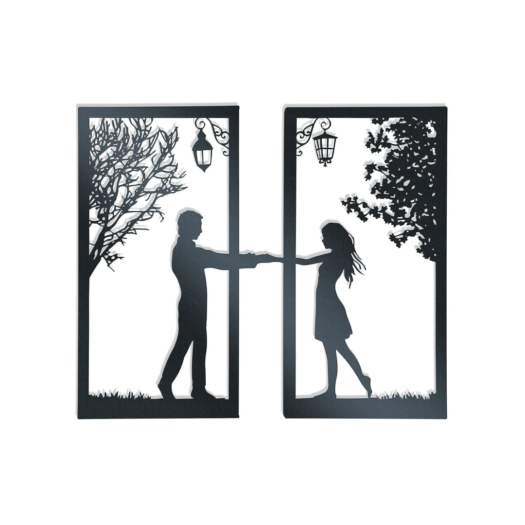 Love Set Two Panel Set - Metal Wall Art Rusper & Pines