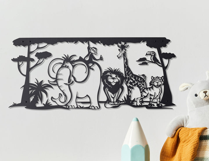 Jungle Animals - Metal Wall Art Rusper & Pines