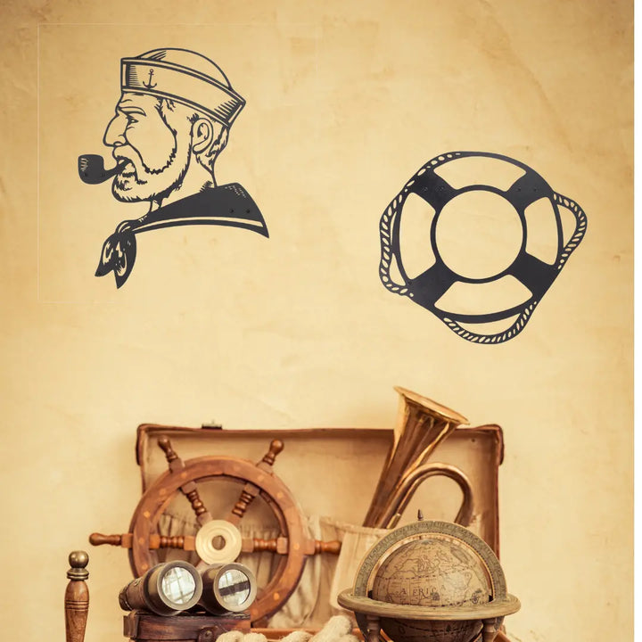 sea captain metal wall art