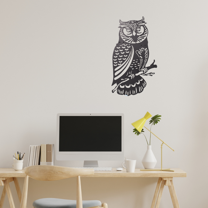 Owl Metal Wall Art Rusper & Pines