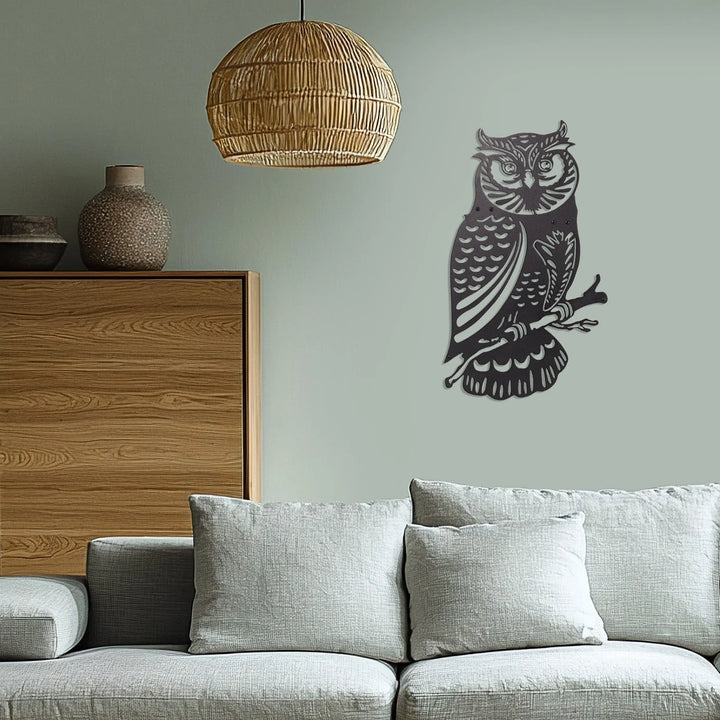 Owl Metal Wall Art Rusper & Pines