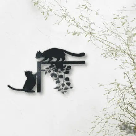 Cats Playing - Metal Wall Art - Rusper & Pines