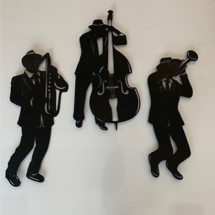 Jazz Trio Metal Wall Art - Set/3 Rusper & Pines