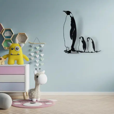 Penguin Family - Metal Wall Art