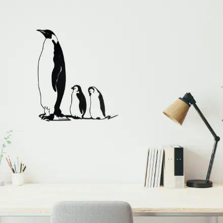 Penguin Family - Metal Wall Art