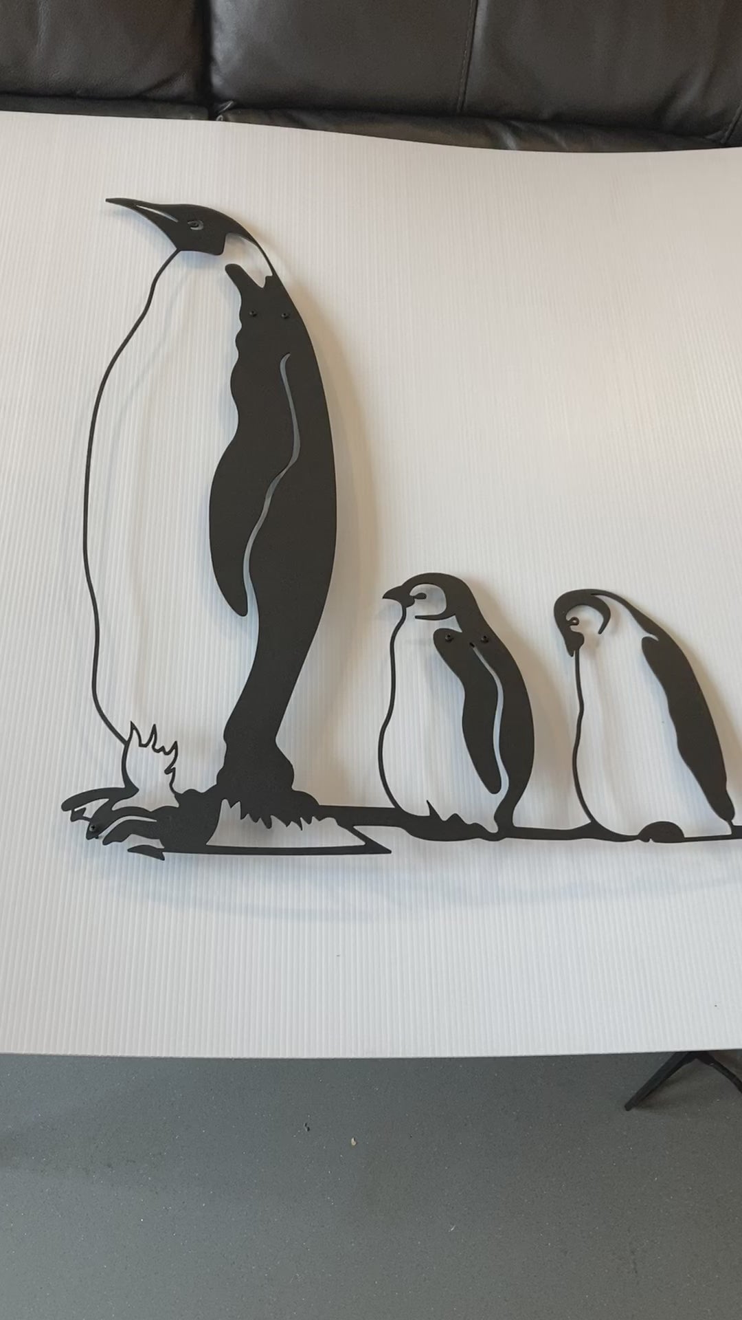 Penguin Family - Metal Wall Art