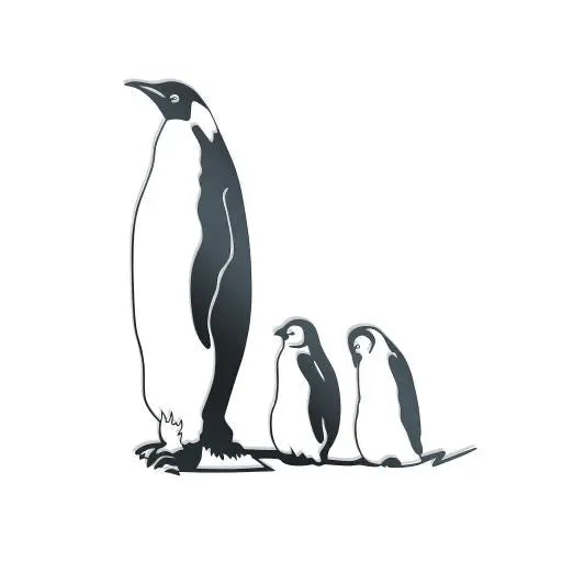 Penguin Family - Metal Wall Art