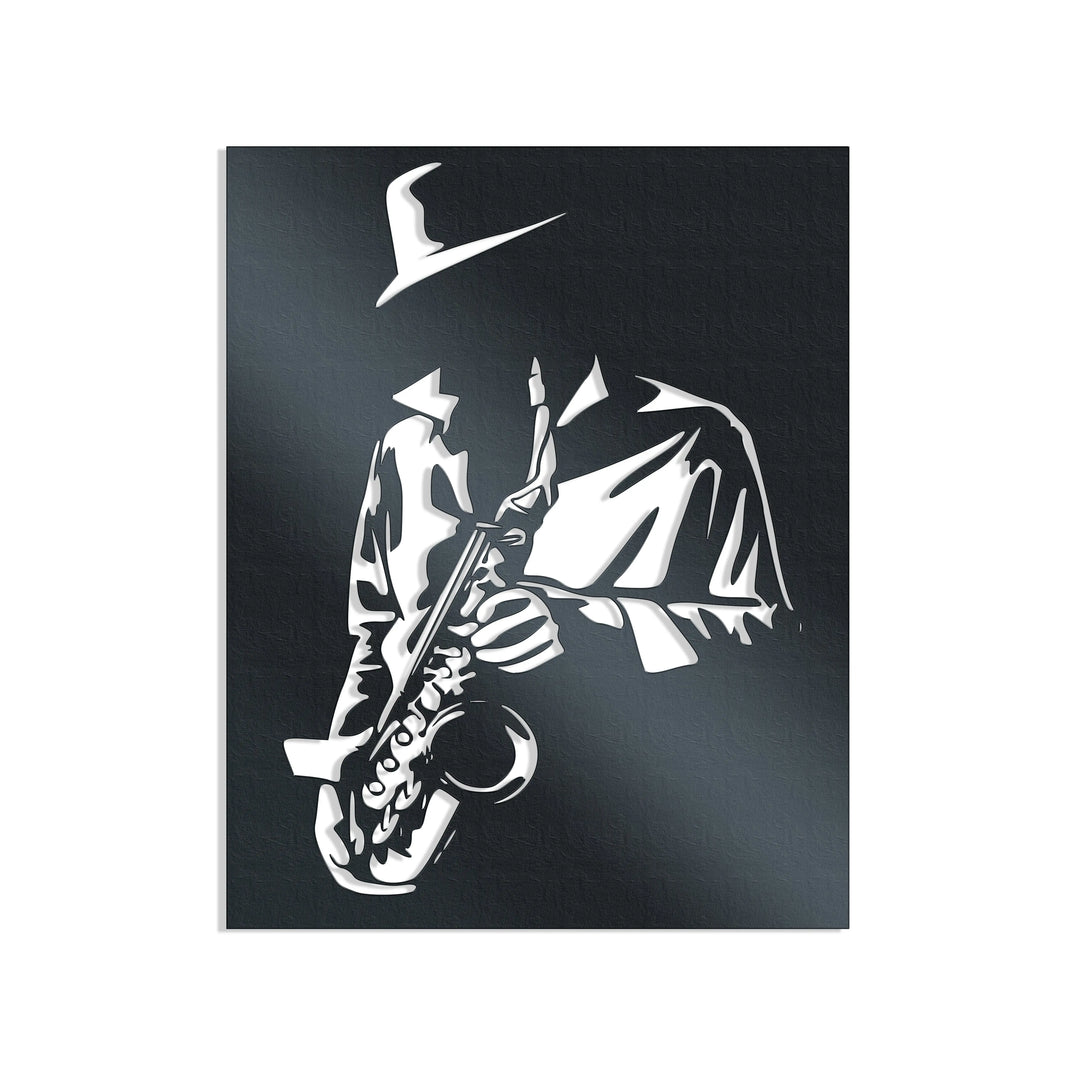 The Saxophonist - Metal Wall Art Rusper & Pines