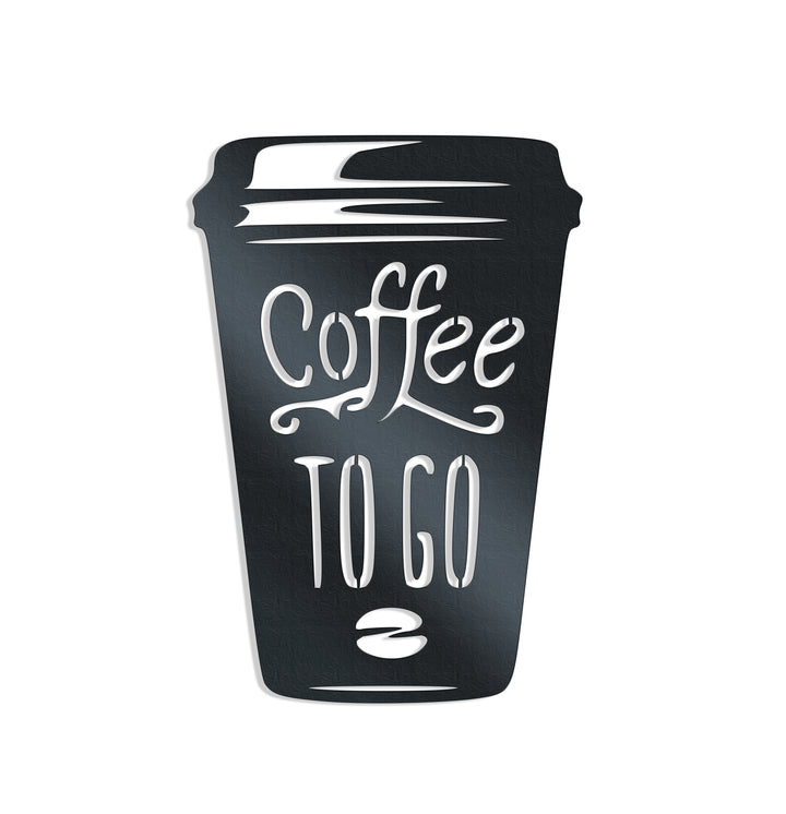 Coffee To Go Cup - Metal Wall Art Rusper & Pines