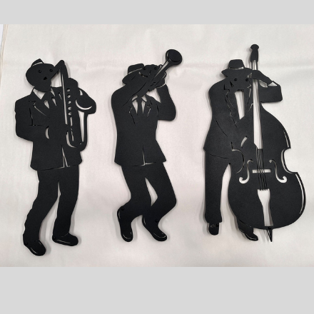 Jazz Trio Metal Wall Art - Set/3 Rusper & Pines