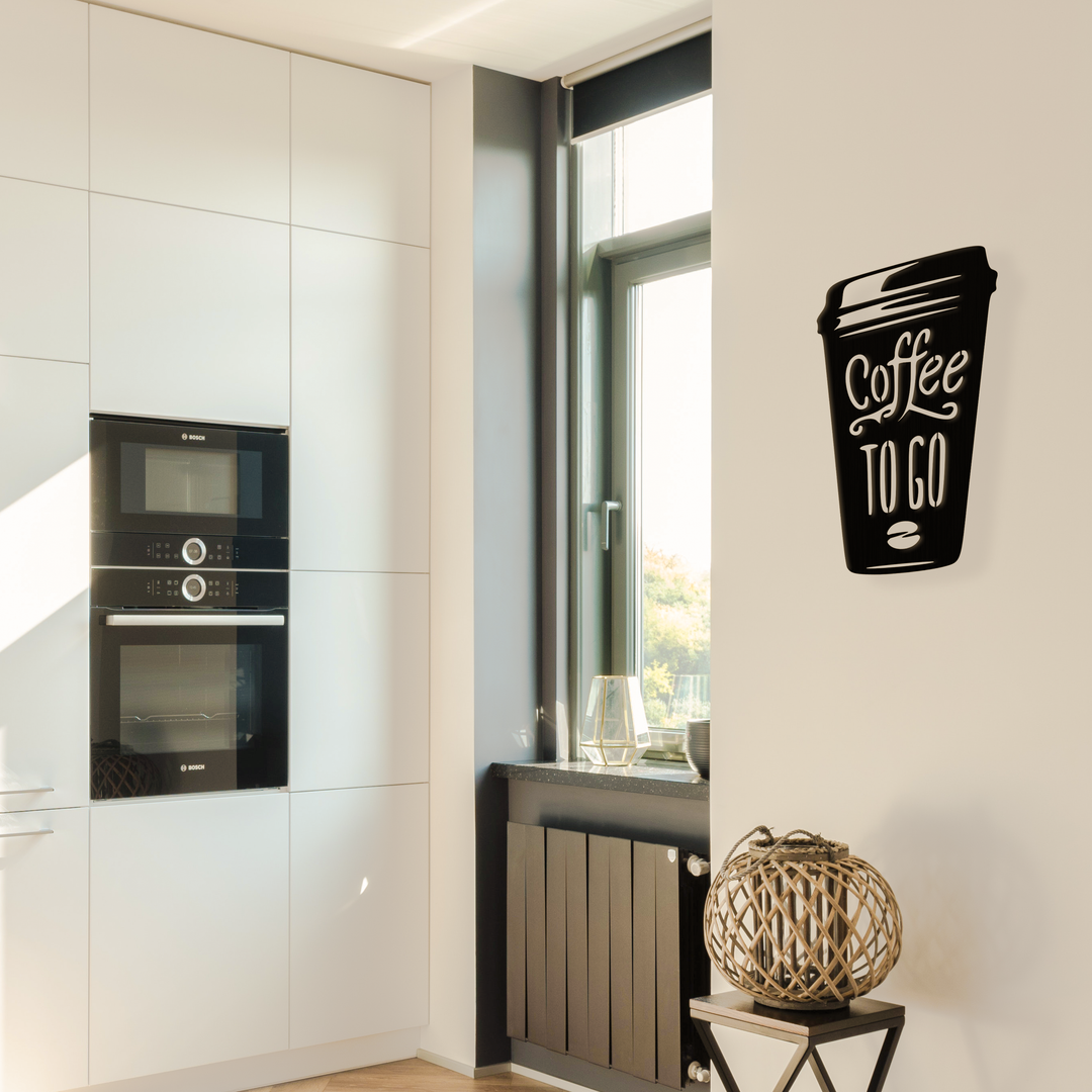 Coffee To Go Cup - Metal Wall Art Rusper & Pines